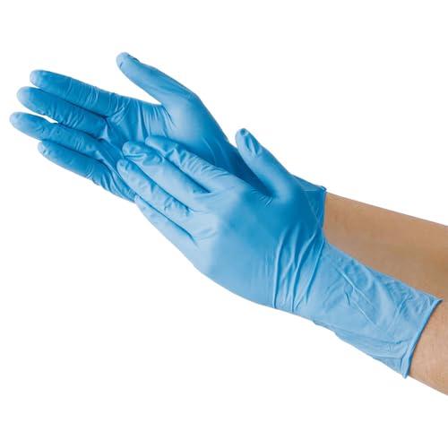 川西工業 ニトリル極薄手袋ロング 粉なし 100枚入 #2038 ブルー L