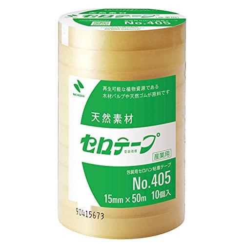 ニチバン セロテープ 大巻 植物系 No.405 15mm×50m 405-15×50 10巻パック