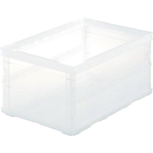 TRUSCO(トラスコ) 薄型折りたたみコンテナスケル 40L 透明 TSK-O40B-TM 収納ケ...