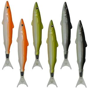 Maydahui かわいい フィッシュペン油性ボールペン 黒インク 6本セット リアルな魚型ペン 魚
