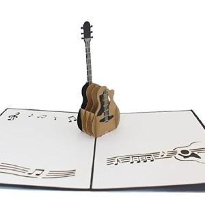 rubitas 飛び出す グリーディング メッセージ カード ホップアップ 色紙 手紙 寄せ書き アルバム 誕生日 (ギター