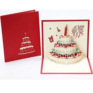 立体 誕生日カード バースデーカード グリーティングカード ポップアップ 飛び出す 封筒付き