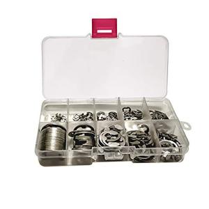 QINGMUステンレス スチール E型 スナップリング E型止め輪 2-12mm 280個