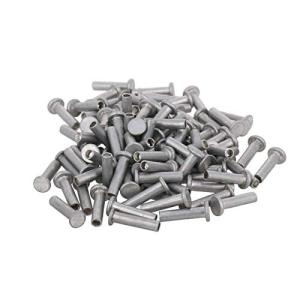 MroMax 中空リベット 半管状リベット フラットヘッドリベット アルミ 平リベット フラットヘッド カシメピン