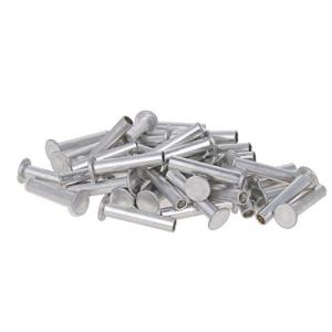 MroMax 中空リベット 半管状リベット フラットヘッドリベット アルミ 平リベット フラットヘッド カシメピン