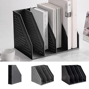 A4 ファイルボックス ファイルスタンド デスク上置棚 折りたたみ式 本立て 卓上棚 収納ボックス 折りたたみ
