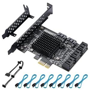 BEYIMEI PCIe SATAカード8ポート 8 SATAケーブル