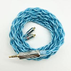 MMCXリケーブル 4芯イヤホンアップグレードケーブル MMCX2.5mm銀メッキケーブル 2.5mm交換ケーブル BIGMANGO-ALLBLUE