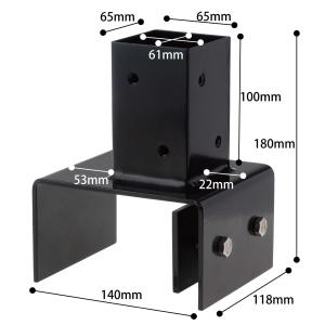 柱固定金具 12cmブロック固定 逆留 60m...の詳細画像1