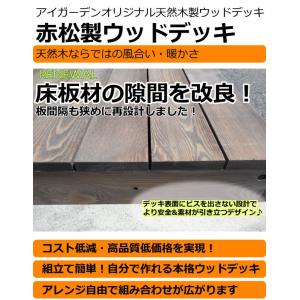 天然木製 着色 ウッドデッキ60系 ダークブラ...の詳細画像1