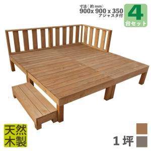 ウッドデッキ 天然木 キット 8点セット1坪 踏み台付 ナチュラル Amazon.co.jp: ウッドデッキ 天然木 8点セット 1坪 踏み台付 縁台 柵