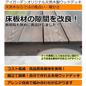 天然木製 着色 ウッドデッキ 1.0坪 フェン...の詳細画像1