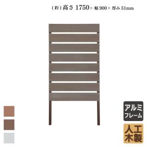 ボーダーフェンス 人工木製 H175cm×W90cm ダークブラウン■B1759Dの商品画像