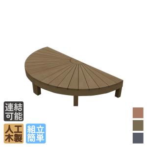 igarden（アイガーデン） ウッドデッキ 人工木 ラウンド デッキ 2点