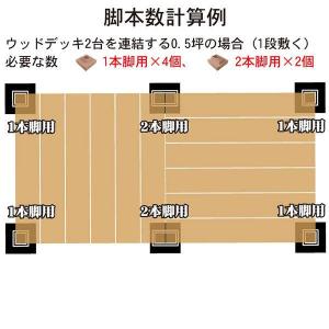 ウッドデッキ 土台 1本脚用 ナチュラル アイ...の詳細画像3
