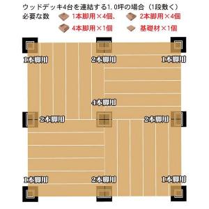 ウッドデッキ 土台 1本脚用 ナチュラル アイ...の詳細画像4