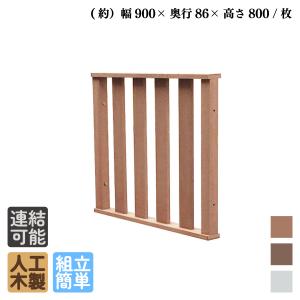 ウッドデッキフェンス　人工木製　ハイタイプ　延長用　ナチュラル◯　1hn ウッドデッキ diy 人工木 置くだけ｜igarden