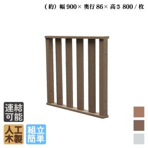 ウッドデッキフェンス　人工木製　ハイタイプ　延長用　ダークブラウン■　1hdb ウッドデッキ diy 人工木 置くだけ｜igarden