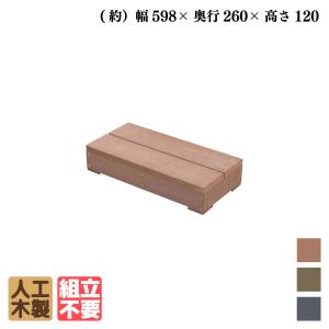 ウッドデッキステップ　人工木製　ナチュラル◯　1s598n　アイウッド598mmステップ