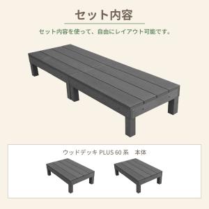 ウッドデッキ 人工木 60系 2点セット ブラ...の詳細画像1