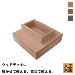 ウッドデッキ土台　人工木製　2本脚用　ナチュラル◯　2hn ウッドデッキ diy 人工木 置くだけ｜igarden