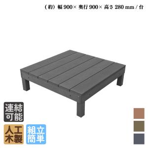 ウッドデッキ　人工木製　0.25坪　[1点セット]　ブラック◆　1dbk　A90B ウッドデッキ diy 人工木 置くだけ｜igarden