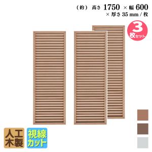 5月29日から発送　ルーバーラティス　人工木製　H175cm×W60cm　[3枚セット]　ナチュラル◯　R1756N 目隠し プラ フェンス diy｜igarden