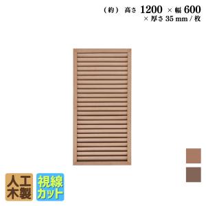 ルーバーラティス　人工木製　H120cm×W60cm　[1枚]　ナチュラル◯　R1260N 目隠し プラ フェンス diy｜igarden