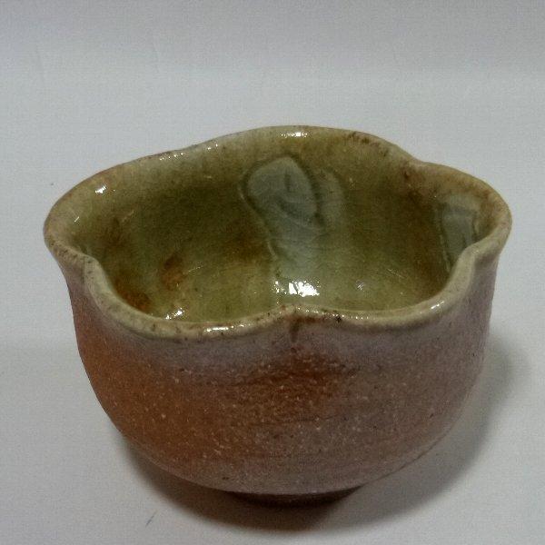 伊賀焼〆輪花酒盃　小島憲二 J-826