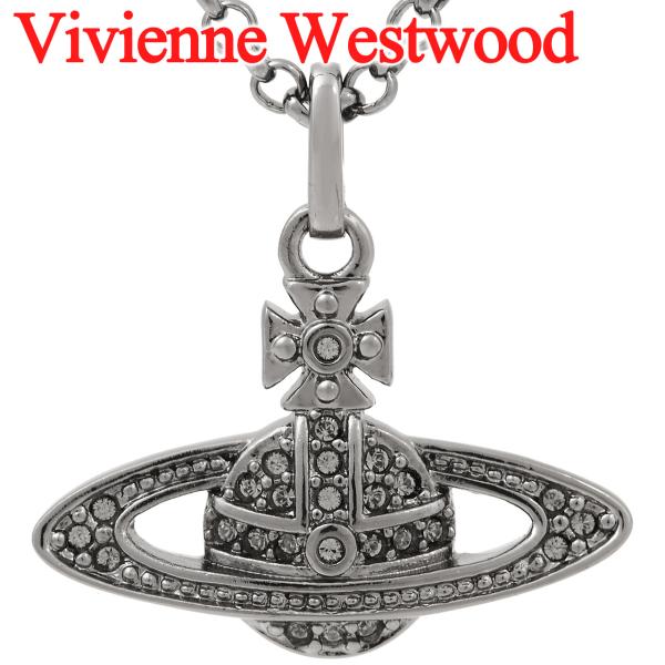 ヴィヴィアンウエストウッド ネックレス ミニバスレリーフペンダント ガンメタル 63020086-S...