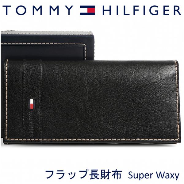トミーヒルフィガー 財布 長財布 メンズ ブラック Superwaxy 31TL19X016 BLA...