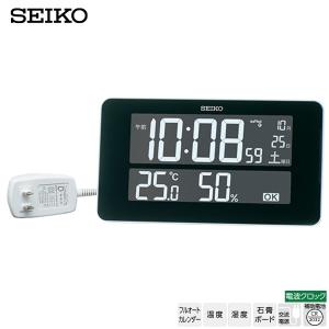 セイコー 電波 デジタル 時計 DL217W SEIKO C3MONO シースリーモノ カレンダー 温度 湿度 快適環境NAVI 掛 置 兼用 お取り寄せ｜iget