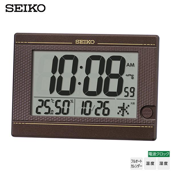 電波 デジタル 時計 SQ448B SEIKO カレンダー 温度 湿度 六曜表示 掛置兼用 セイコー...