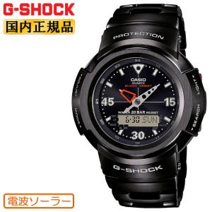 正規品 カシオ Gショック 電波 ソーラー AWM-500-1AJF CASIO G-SHOCK フルメタル スクリューバック 日本製 ラウンド メタルバンド デジタル＆アナログ 腕時計
