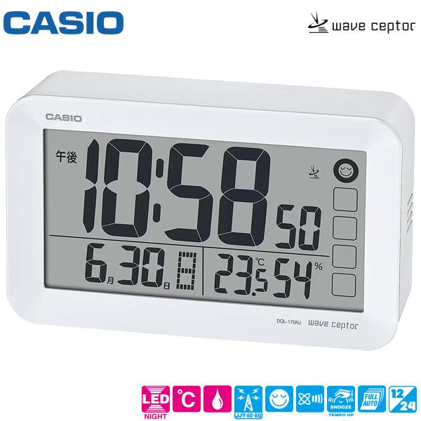 カシオ 電波 目覚まし 時計 DQL-170NJ-7JF CASIO デジタル 温度 湿度 アラーム...