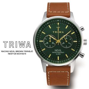 TRIWA トリワ RACING NEVIL レーシングネビル ブラウンステッチクラシック NEST120-SC010215 42mm クロノグラフ 腕時計 クオーツ 正規品 お取り寄せ｜iget