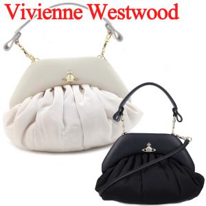 ヴィヴィアンウエストウッド Vivienne Westwood ハンドバッグ ショルダーバッグ レディース 選べる2色 クリーム ブラック VW4187 (49030001W-W01F4)