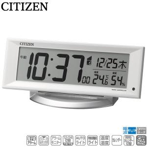 電波 デジタル 置 時計 シチズン CITIZEN 8RZ202-003 電子音 アラーム スヌーズ カレンダー 温度 湿度 ライト お取り寄せ｜iget