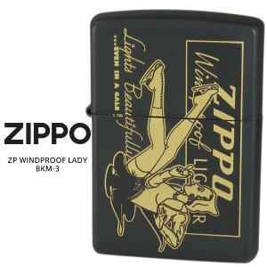Zippo ZP WINDPROOF LADY BKM-3 ウィンドプルーフ・レディ ブラックマット ゴールド シルク印刷 ジッポー ZIPPO オイル ライター お取り寄せ｜iget