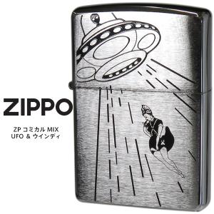 Zippo ZP コミカル MIX UFO & ウインディ ジッポー ZIPPO デザイン オイル ライターの商品画像