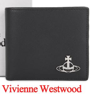 ヴィヴィアンウエストウッド 財布 ヴィヴィアン Vivienne Westwood メンズ レディース ブラック 二つ折り財布（小銭入れなし） 5115002PM-L001N-N401