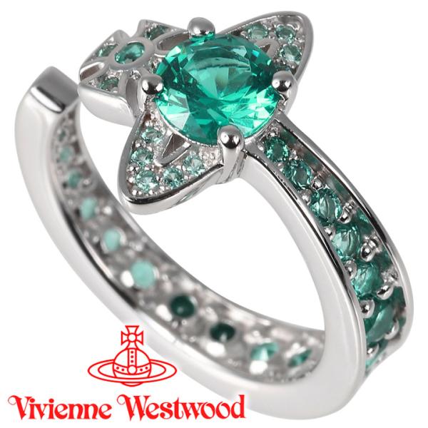 ヴィヴィアンウエストウッド リング 指輪 オーブ レディース マイテナリング シルバー×ライトターコ...