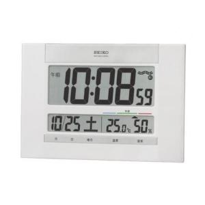 電波 掛 置 兼用 デジタル 時計 SQ429W 温湿度計表示つき  セイコー クロック SEIKO お取り寄せ 正規品｜iget