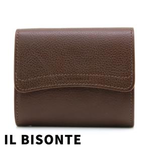 イルビゾンテ 財布 二つ折り財布 カードケース ミニ財布 本革 レザー 牛革 男女兼用 ブラウン SSW005 PVX001 BW400H