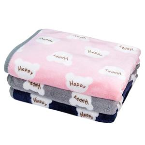 ペット用 ブランケット 毛布 3枚セット-LUJPOIR 犬猫用 マット タオル ソフト 洗える 秋冬 防寒 暖かい ふわふ-ZM-S