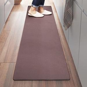 拭ける！キッチンマット 45×240cm 低反発 厚さ6mm 洗濯不要 PVCキッチンマット クッション性のあるPVC素材 お手入れ簡単 PVCマット