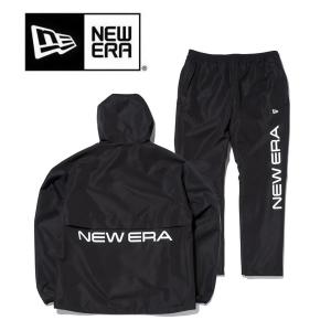 ニューエラ ゴルフ レインウェア ジャケット パンツ セット NEW ERA ロゴ ブラック NEWERA (13516924)｜ignet2018