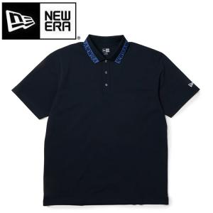 NEW ERA（ニューエラ） ゴルフ 半袖 ポロシャツ シアサッカー ブラック