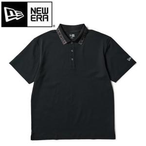 NEW ERA（ニューエラ） ゴルフ 半袖 ポロシャツ シアサッカー ブラック