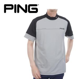 PING（ピン） ゴルフ メンズ ワンポイントロゴ 半袖 ニットポロシャツ